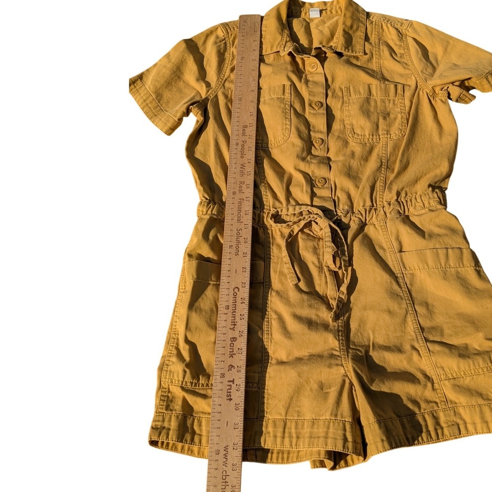 Old Navy Mustard Yellow Short-Sleeve Utility Romper - Picture 5 of 8